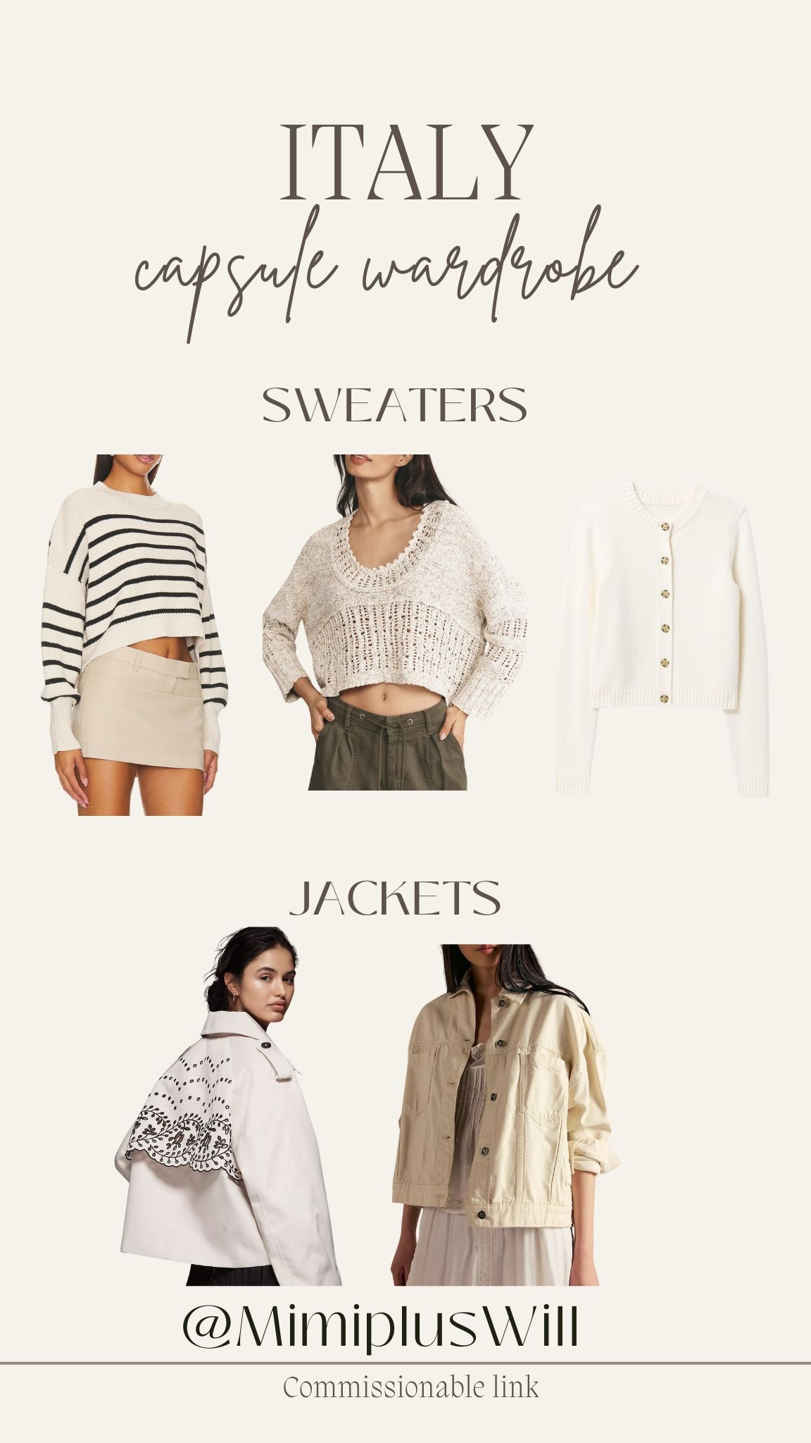 Italy Capsule Wardrobe Part 1/3


#LTKFindsUnder50 #LTKStyleTip #LTKTravel