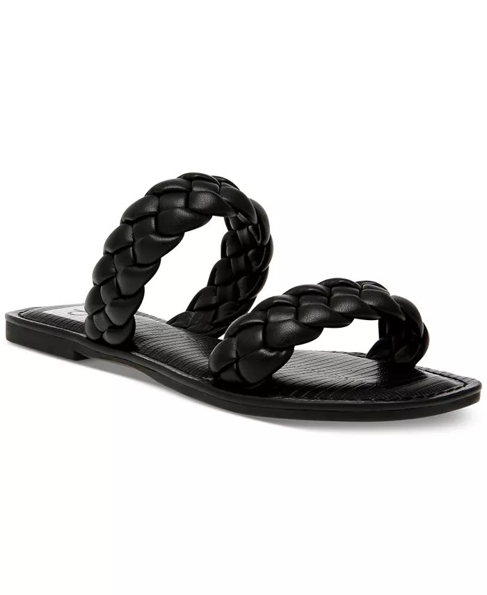 DV Dolce Vita Women's Jocee Double Band Braided Slide Flat Sandals - Macy's | Macy's