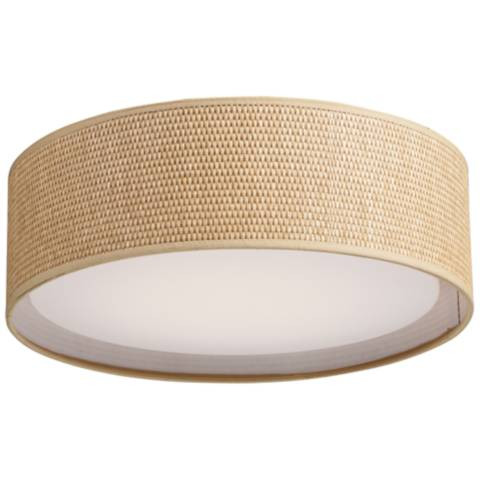 Maxim Prime 16" Wide Grass Cloth LED Drum Ceiling Light | Lamps Plus