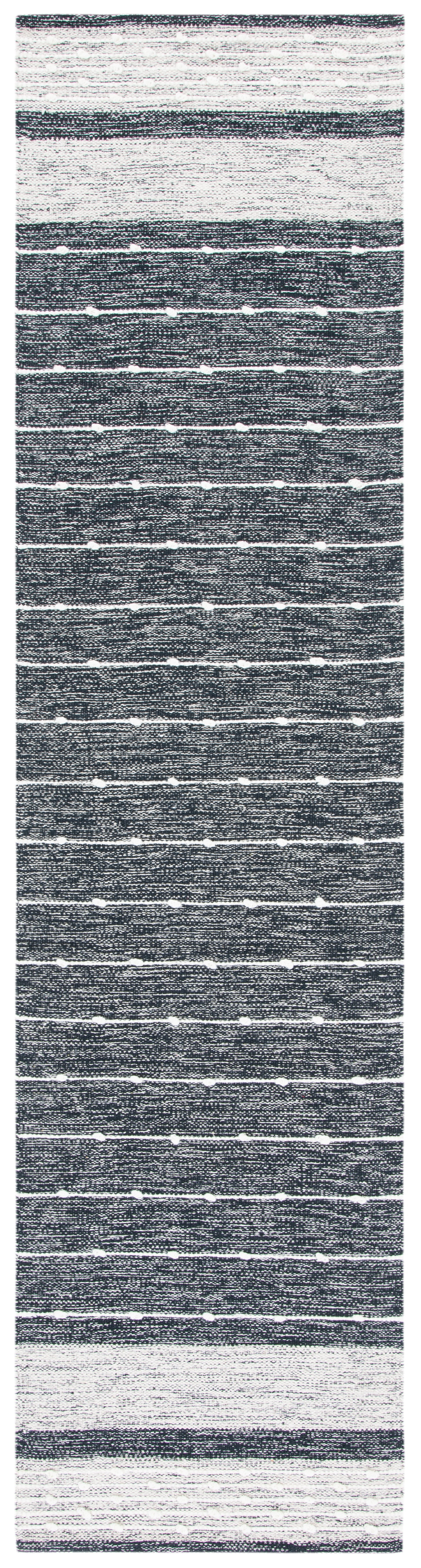 SAFAVIEH Striped Kilim Theodore Striped Runner Rug, Black/Ivory, 2'3" x 13' | Walmart (US)