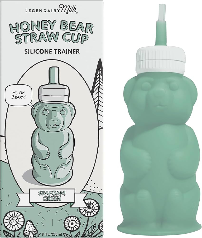 Legendairy Milk NEW V2 Honey Bear Straw Cup Silicone for Babies (Green), 8 oz. Dishwasher Safe, F... | Amazon (US)