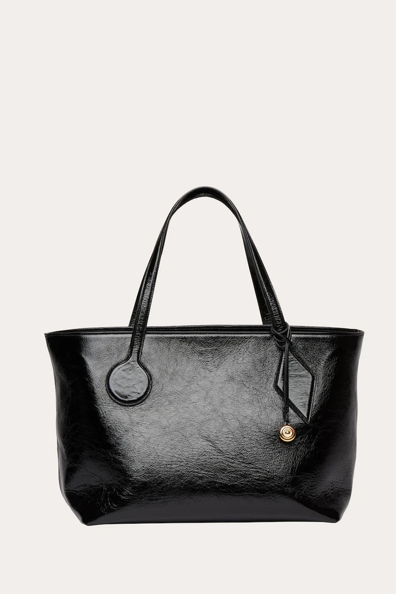Sprout Tote Large Black Glossy | LITTLE LIFFNER