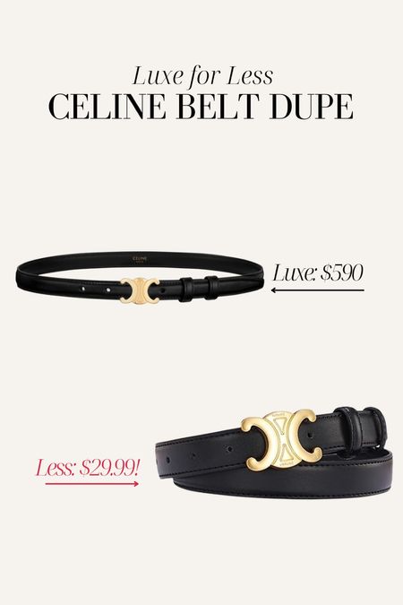 Celine belt dupe! Designer dupes, look for less, luxe for less, Celine dupe 

#LTKunder50 #LTKstyletip