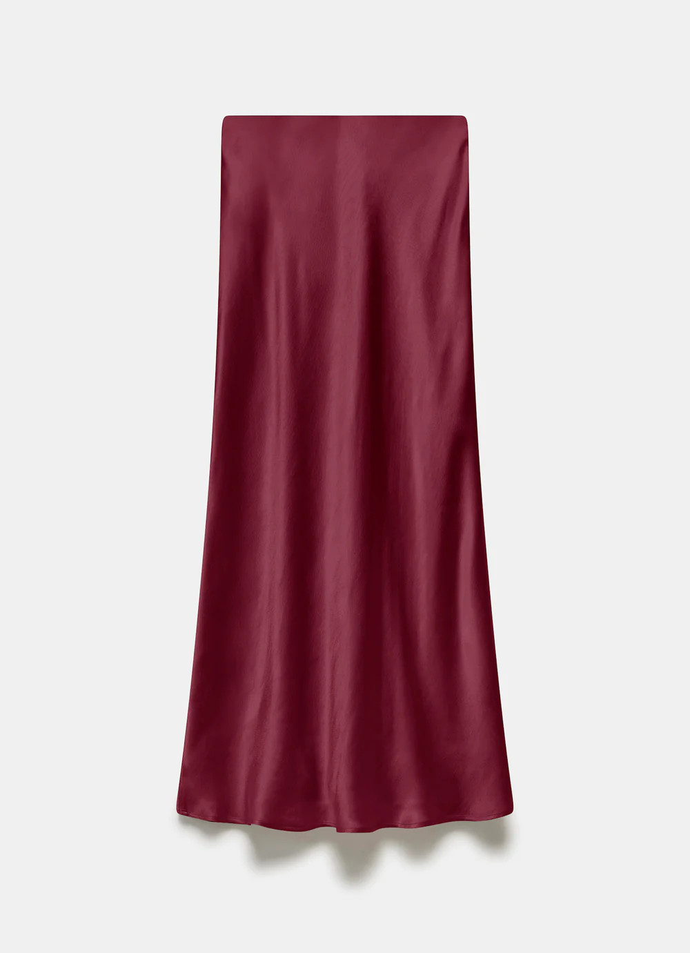 Khaki Satin Slip Midi Skirt | Mint Velvet