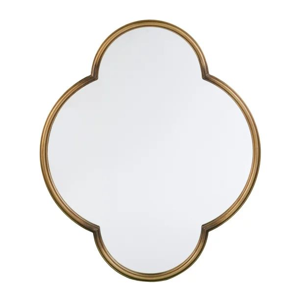 Medium Gold Geometric Decorative Wood Wall Mirror, Willis by Holly & Martin | Walmart (US)