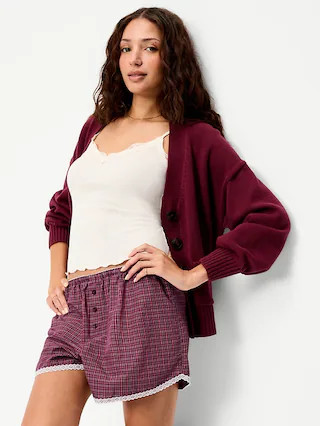 Classic Poplin Boxer Pajama Shorts | Old Navy (US)