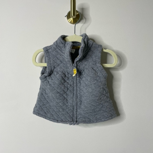 Carter's Grey Quilted Full Zip Vest 6 Months | Poshmark
