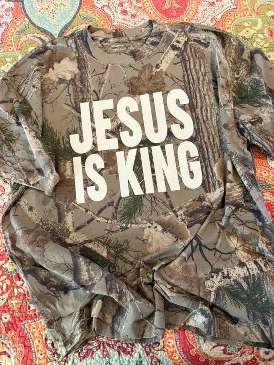 Jesus is King Camo Tee - Etsy | Etsy (US)