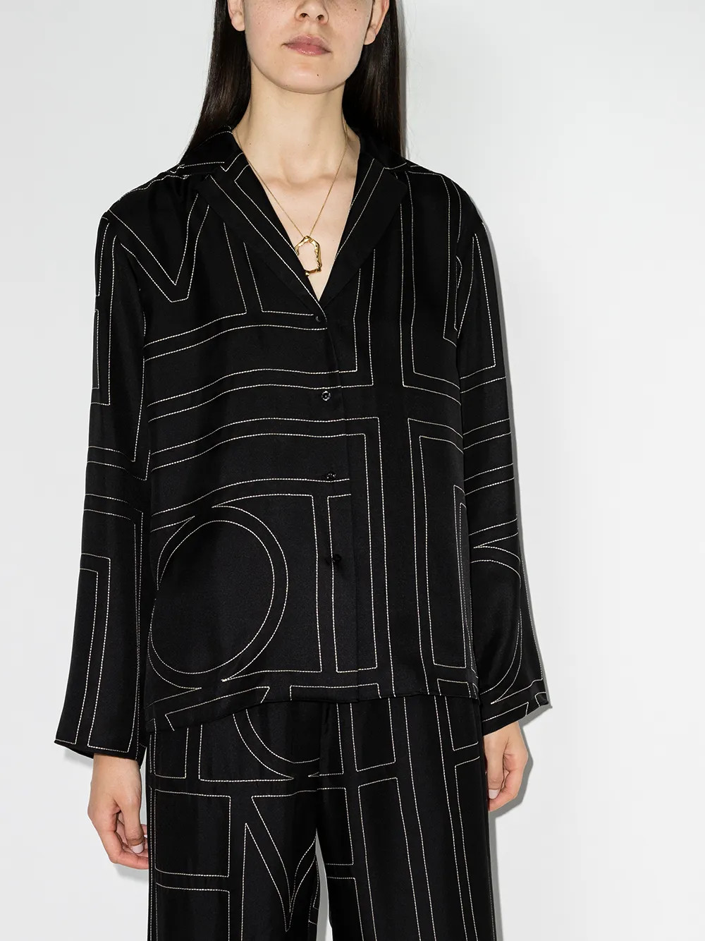 Sanville monogram silk shirt | Farfetch Global
