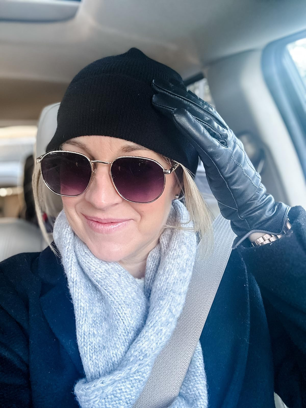 LOKIMSI Winter Sheepskin Leather Gloves for Women,Intelligent Texting Wool Lined Touch Screen Warm Gloves | Amazon (US)