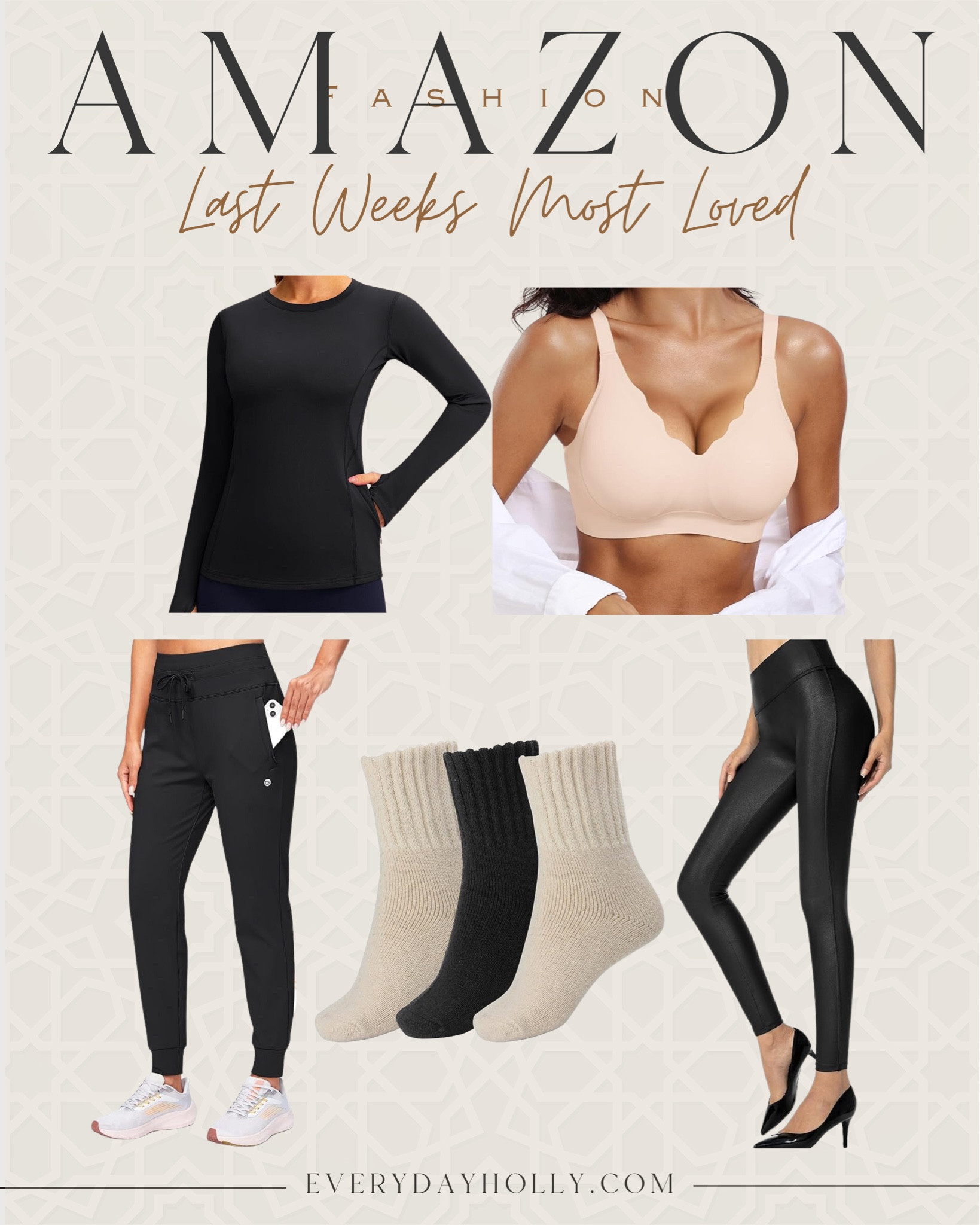 Trending Fashion

Fashion  fashion favs  Amazon fashion  leather leggings  boot socks  bras  joggers  long sleeve tee  warm leggings  winter fashion  Amazon finds  EverydayHolly

#LTKOver40 #LTKStyleTip #LTKSeasonal