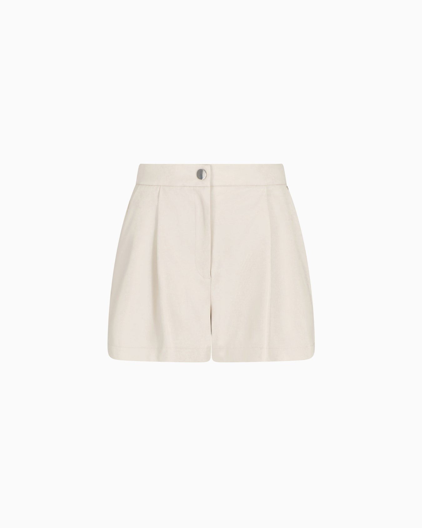 ASV eco-leather shorts with pleats | Armani US