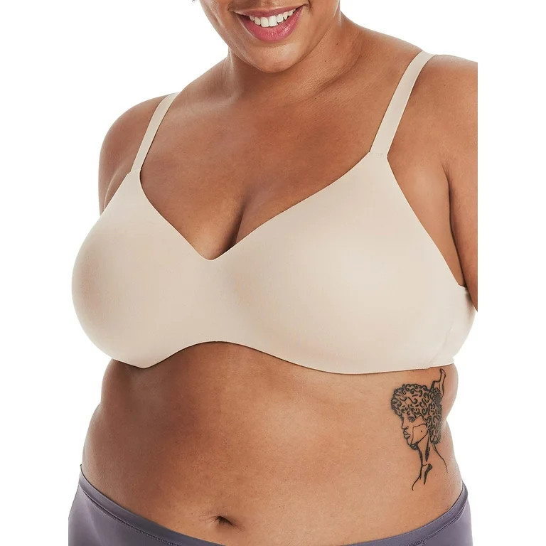 Hanes ComfortFlex Fit Wirefree Seamless T-Shirt Bra, Style MHG565 | Walmart (US)