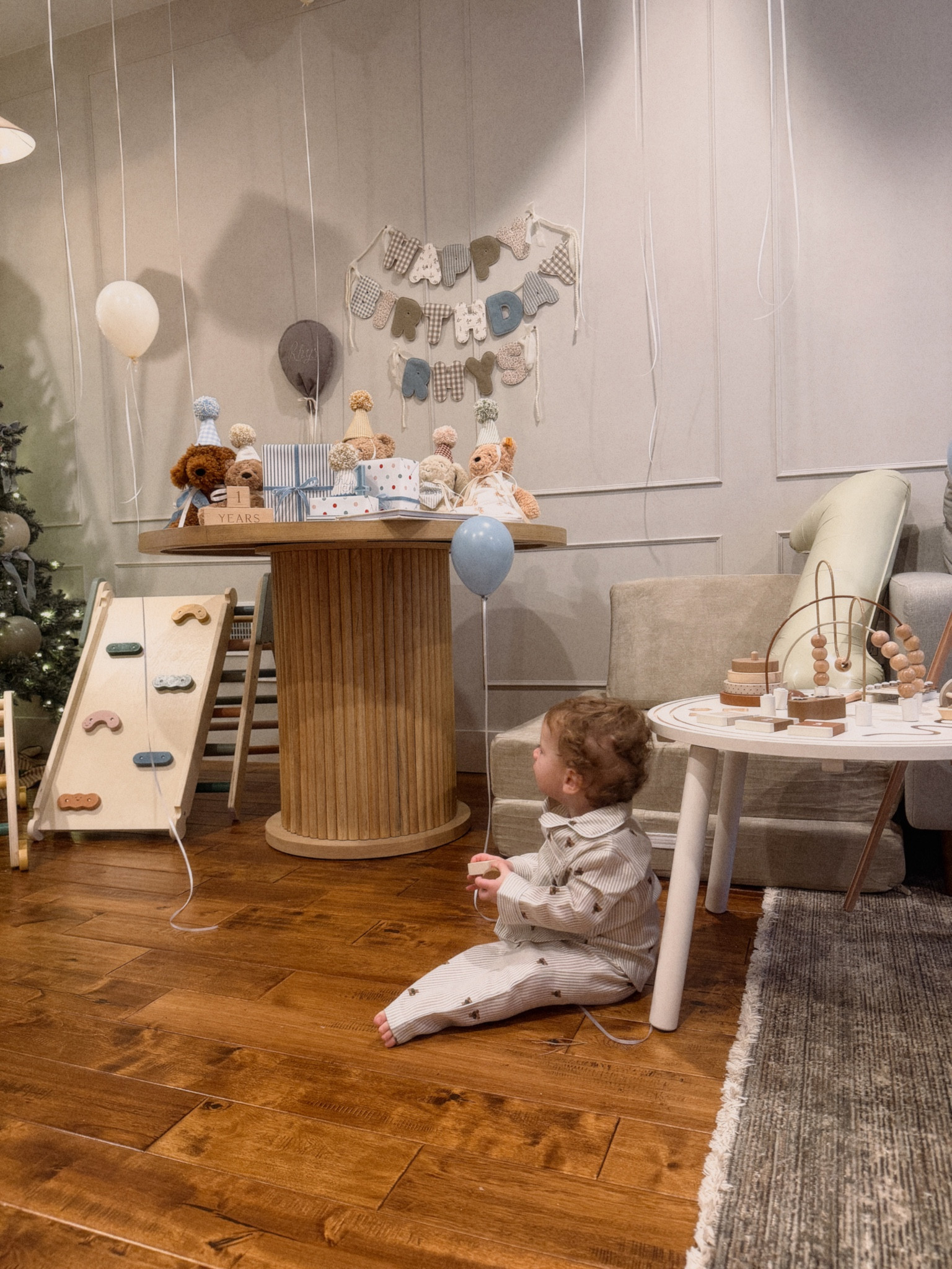 Happy first birthday to my baby boy! I loved setting up this surprise for his birthday morning. He loved the balloons and all of his new toys! The stuffed animals in party hats is my favorite touch! 

#LTKmomlife #LTKHome #LTKBaby