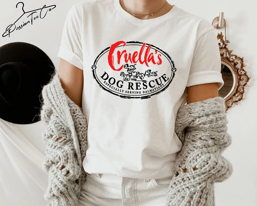 Cruella's Dog Rescue Shirt, Disney Shirts, Disney Shirts for Women, Magic Kingdom Shirt - Etsy | Etsy (US)