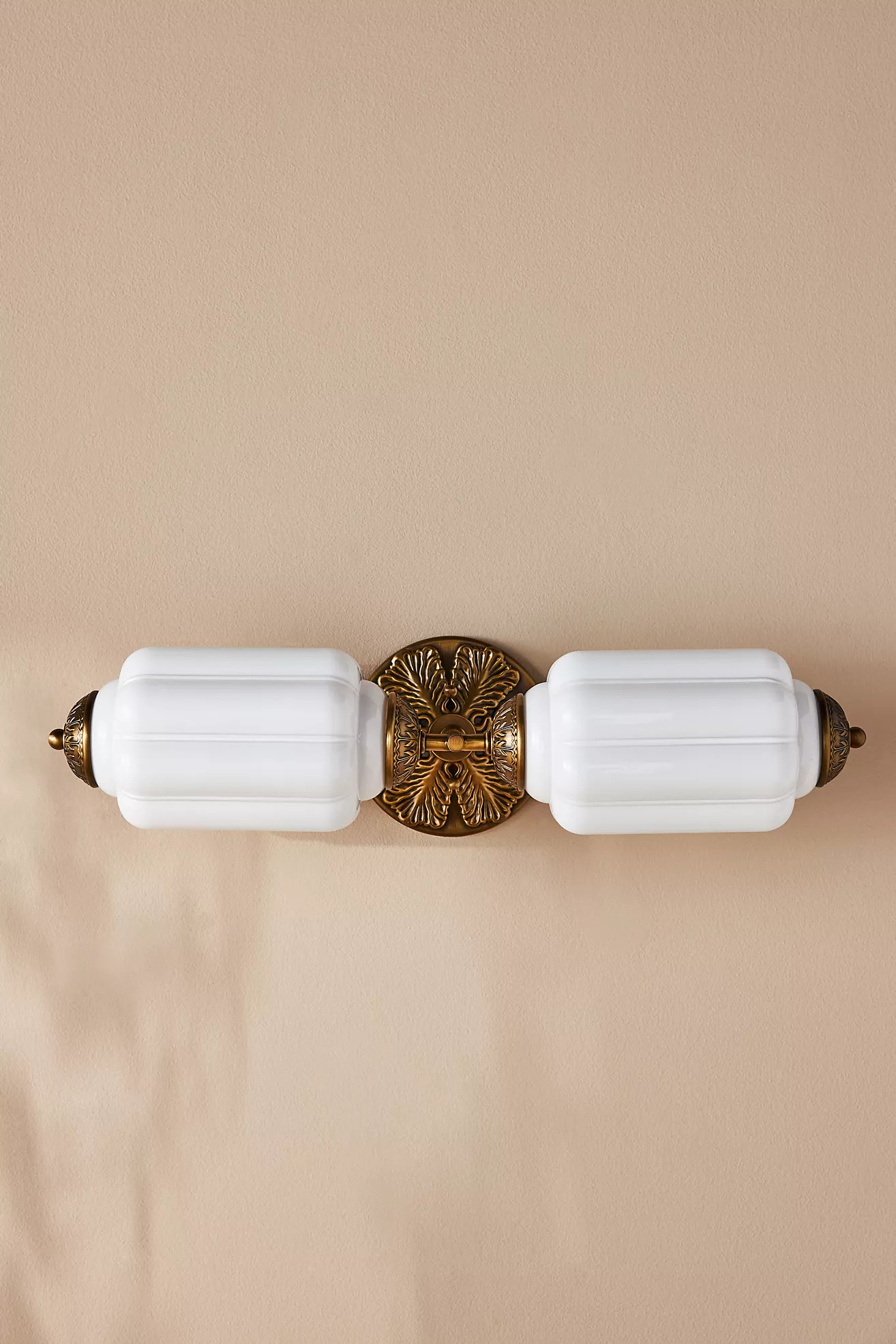The Eloise Scallop Milk Glass Vanity Sconce Wall Light | Anthropologie (US)