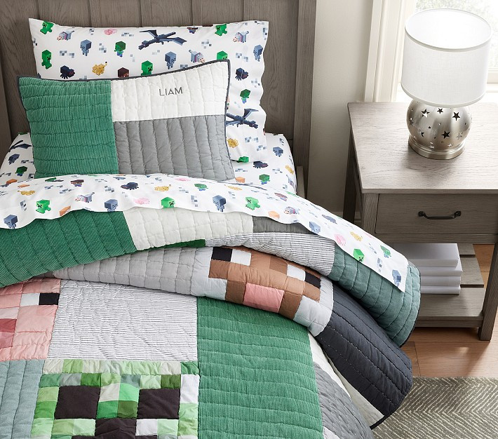 Minecraft™ Patchwork Quilt & Shams | Pottery Barn Kids