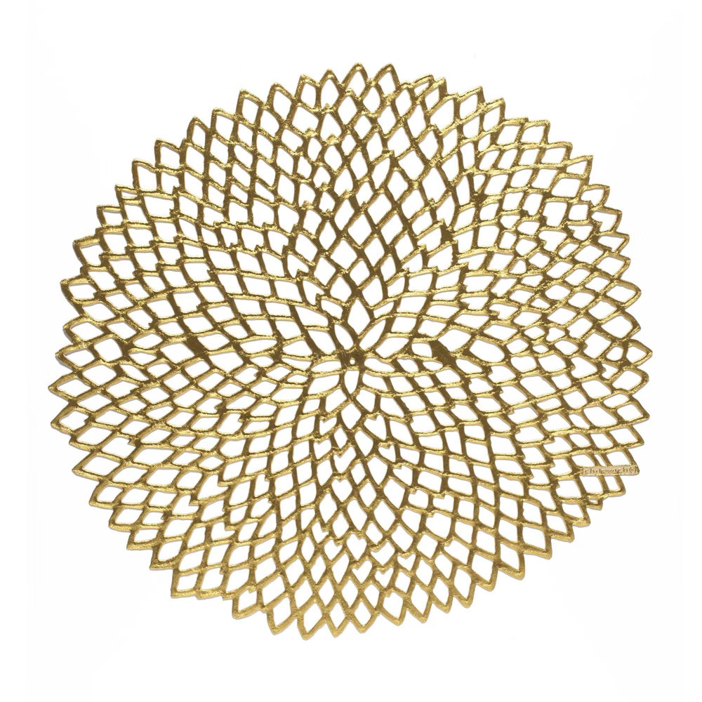 4pk Pressed Dahlia Placemats Gold - Chilewich | Target