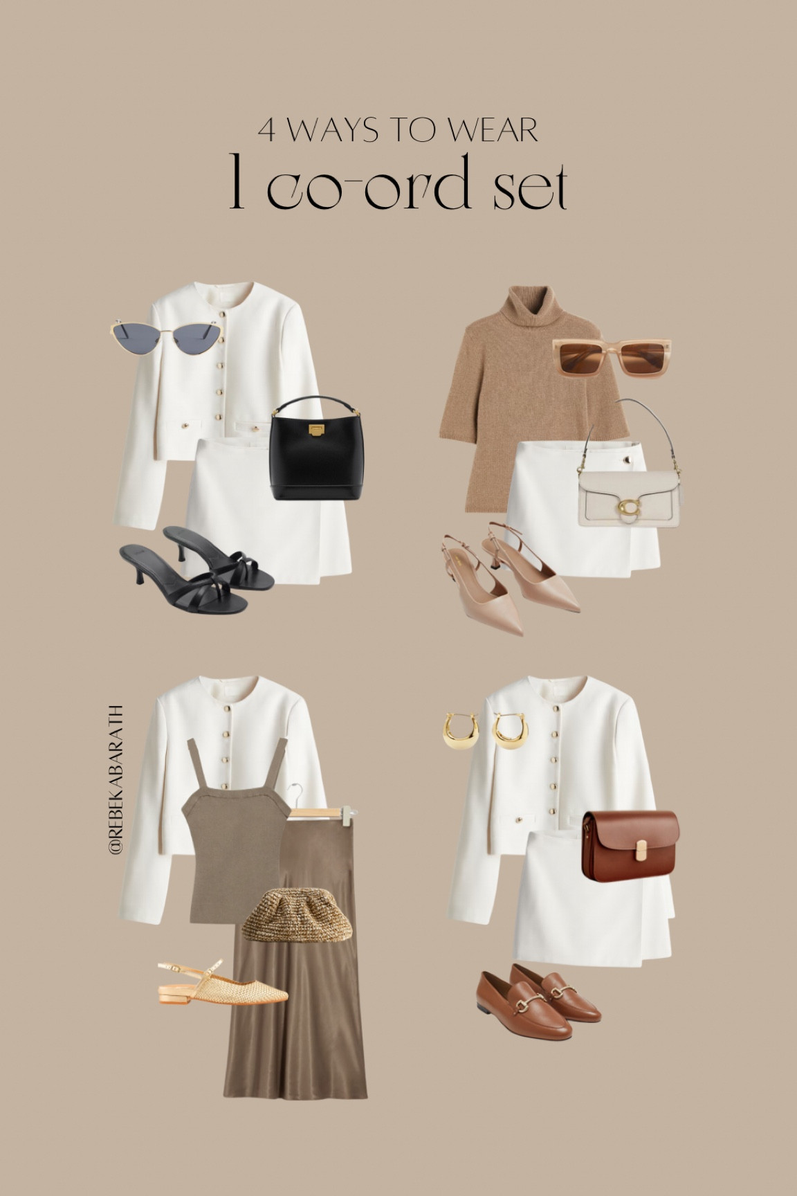 4 ways to wear 1 co-ord set from H&M 💫 

summer style | styling a co-ord | matching sets | neutral style ideas

#LTKShoeCrush #LTKStyleTip #LTKFindsUnder100