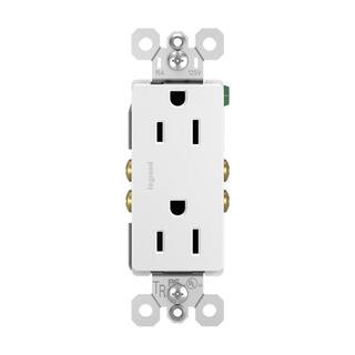 radiant 15 Amp 125-Volt Tamper Resistant Decorator Duplex Outlet, White | The Home Depot