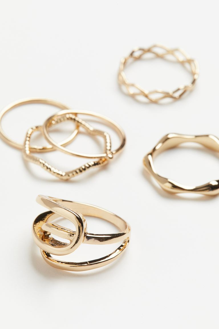 6-pack Rings - Gold-colored - Ladies | H&M US | H&M (US + CA)