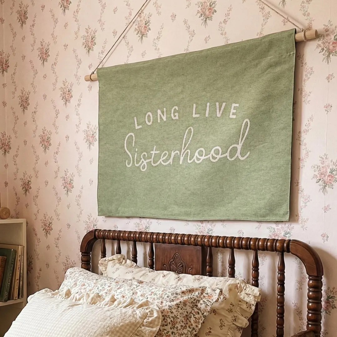Long Live Sisterhood Cotton Woven Tapestry – Girls' Room & Nursery Wall Art for Sisters | Etsy (Global)
