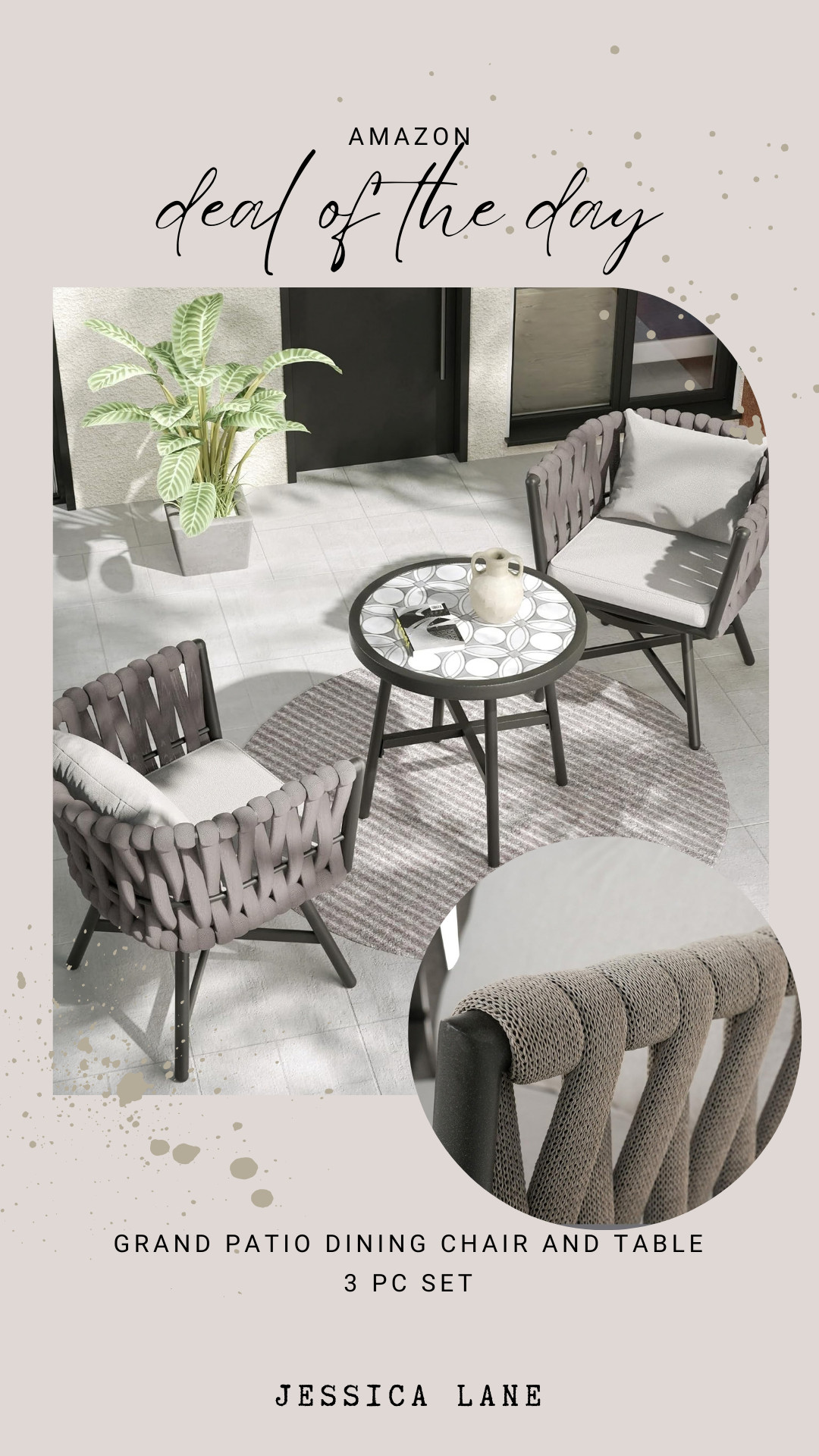 3 Piece Grand Patio Chair and table set. 

 #LTKSpringSale #LTKSeasonal #LTKHome