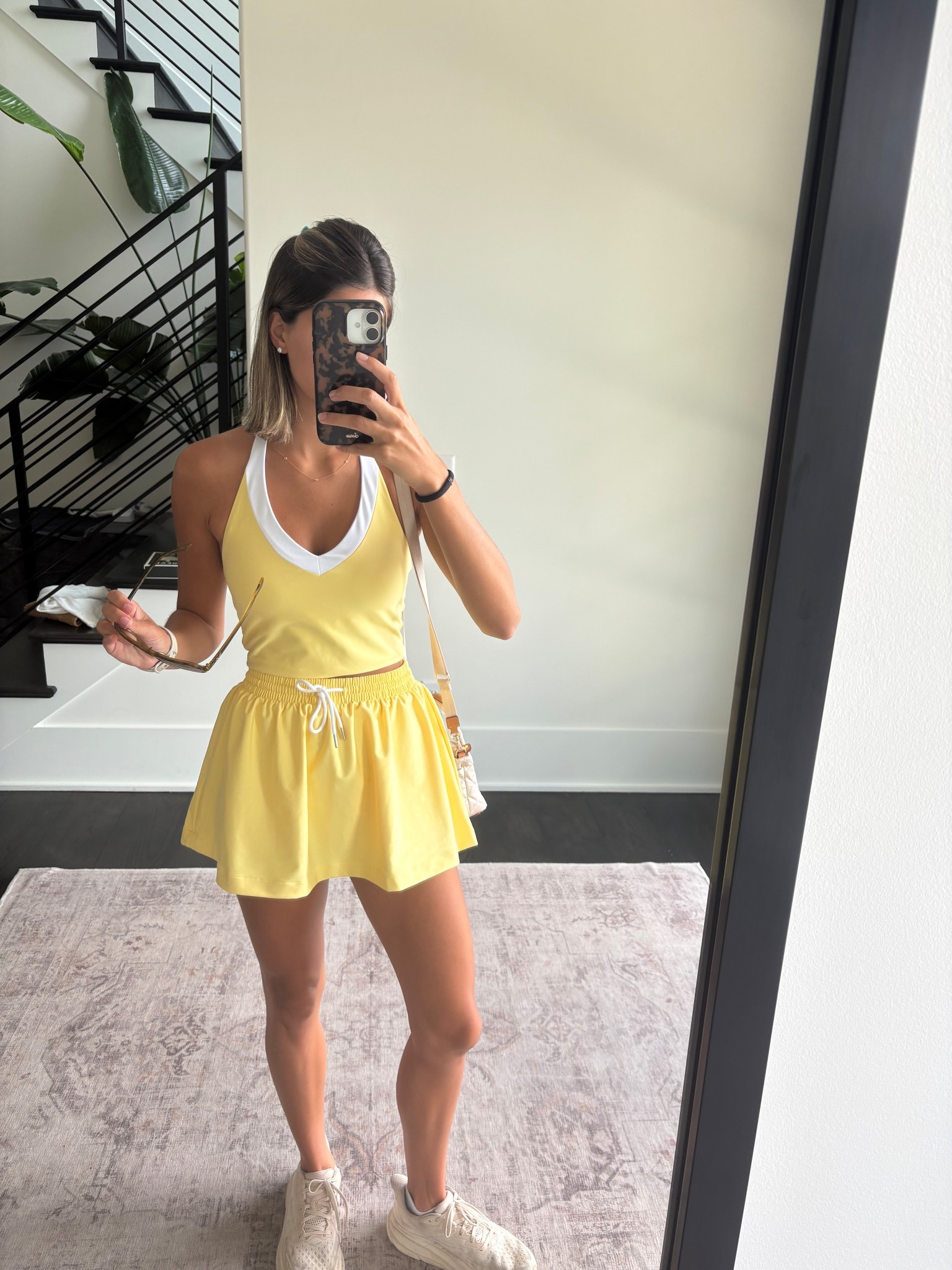 Yellow activewear set wearing size small top &  XS skirt

#LTKActive #LTKFindsUnder50 #LTKStyleTip