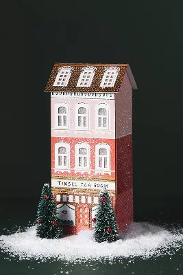 George & Viv Light-Up Tinsel Tea Room | Anthropologie (US)