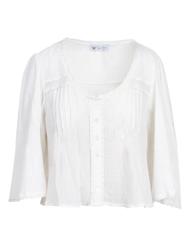 Jessica Simpson Women's Fiesole Lace Top, Sizes XS-XL | Walmart (US)