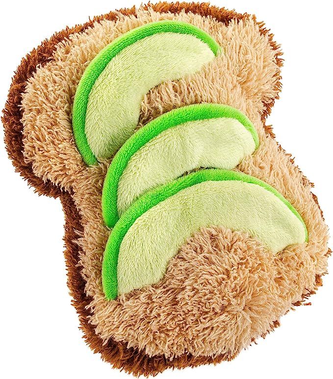 Giftable World Pet 7 Inches Plush Pet Toy Avocado Toast with Squeaker and Crinkle | Amazon (US)