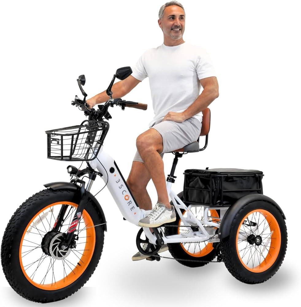 Electric Fat Trike 750W Motor and 48V Lithium Rechargeable Battery - Foldable Electric Tricycle -... | Amazon (US)