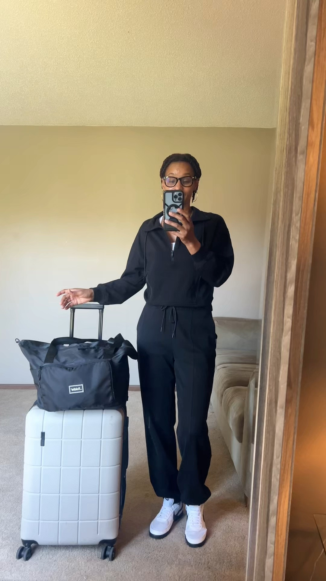 This has been a good travel outfit for me this season. My top is actually still available and on sale. Definitely worth considering now to wear later when the weather shifts again.

#LTKootd #LTKTravel #LTKOver40