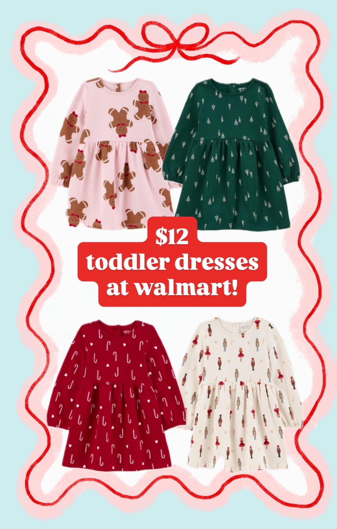 the festive christmas prints are so good this year! gingerbread, nutcracker, candy cane + more. cutest $12 toddler dresses at walmart! 🎄💕

#walmartkids #christmasoutfitsforkids #walmartfinds #toddlergirl

#LTKHoliday #LTKKids #LTKSeasonal