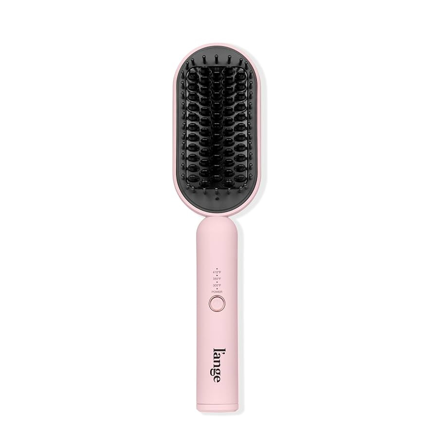 L'ANGE HAIR Mane Pass Straightening Hot Brush | Hair Straightening Brush with Ceramic Bristles & ... | Amazon (US)