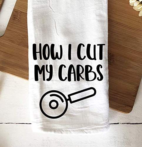 Funny Kitchen Towel How I Cut My Carbs Pizza Cutter Housewarming Hostess Gift | Amazon (US)