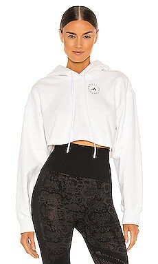 adidas by Stella McCartney ASMC Crop Hoodie in White from Revolve.com | Revolve Clothing (Global)