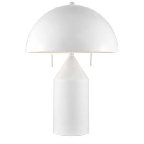 Ranae High Gloss White Metal Accent Table Lamp - #341P2 | Lamps Plus | Lamps Plus