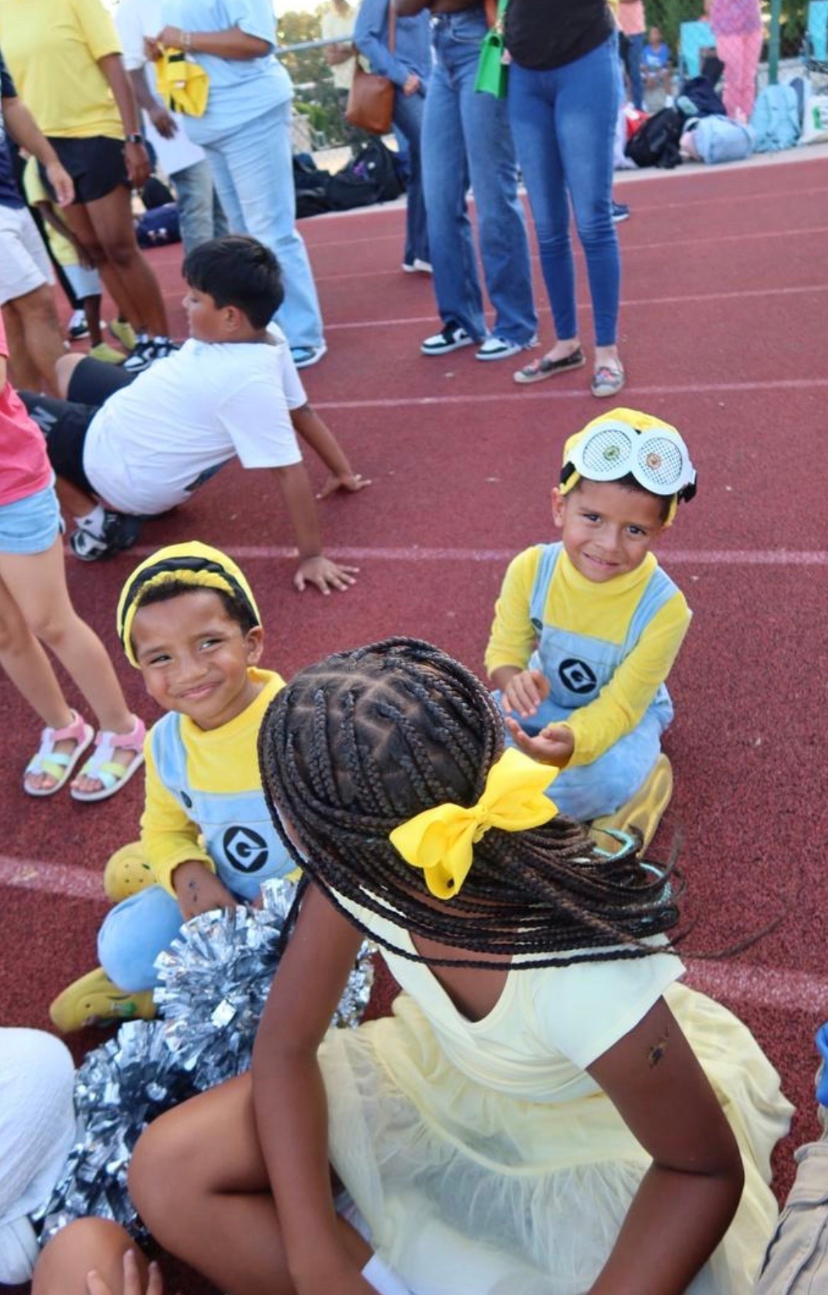Game day with a little extra fun 💛 The yellow details and playful Minion costumes make this such a cute spirit-day moment.

#GameDayStyle #SpiritDay #KidsStyle

#LTKdayinmylife #LTKmomlife #LTKSeasonal