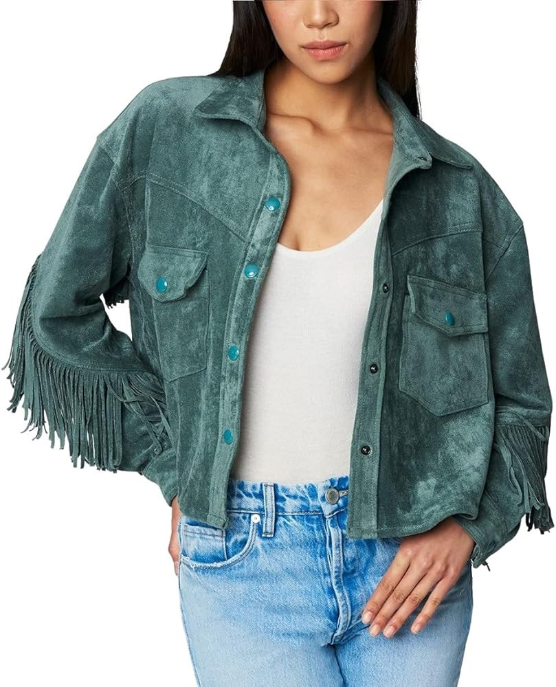 [BLANKNYC] Women's Faux Suede Fringe Jacket | Amazon (US)