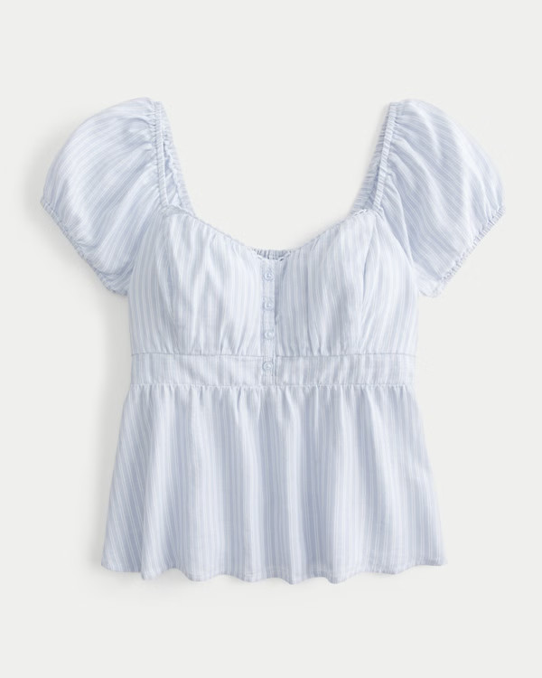 Easy Babydoll Top | Hollister (US)