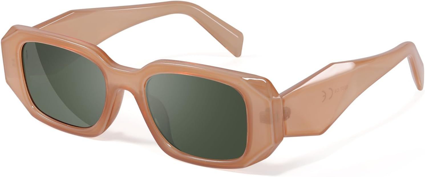 Trendy Rectangle Sunglasses for Women Men,Y2K Vintage Retro 90s Aesthetic Cool Driving Sunglasses | Amazon (US)