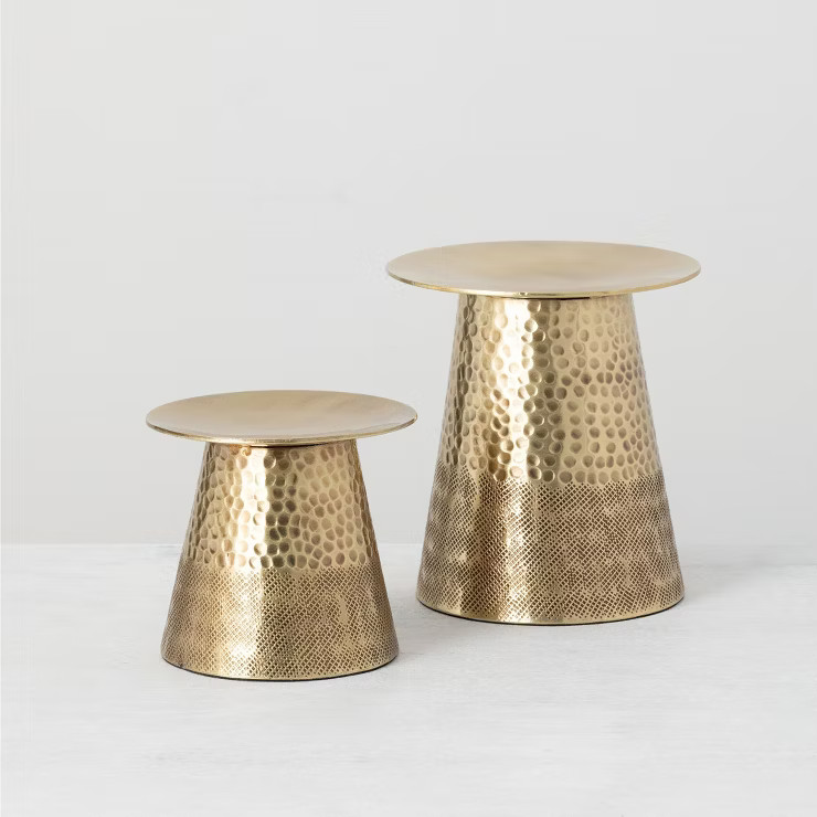 Sullivans Set of 2 Pillar Candle Holder 6.5"H & 4.5"H gold | Target