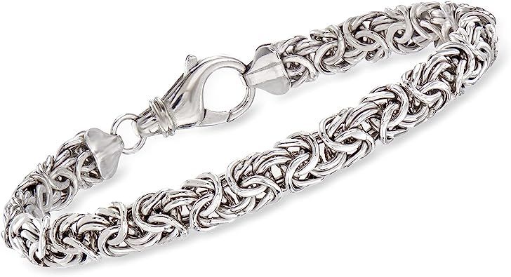 Ross-Simons Sterling Silver Small Byzantine Bracelet | Amazon (US)