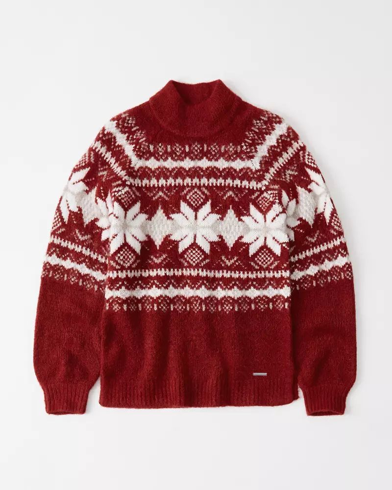 Fair Isle Mock Neck Sweater | Abercrombie & Fitch US & UK
