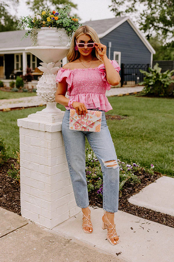 Covington Kisses Smocked Top | Impressions Online Boutique