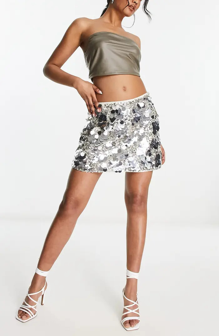 ASOS DESIGN Sequin Miniskirt | Nordstrom | Nordstrom