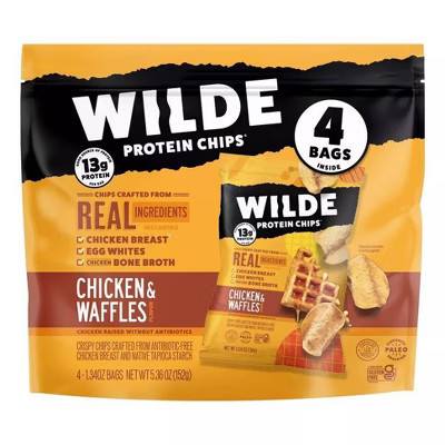 WILDE 13g Protein Chips - Chicken & Waffles - 4ct | Target