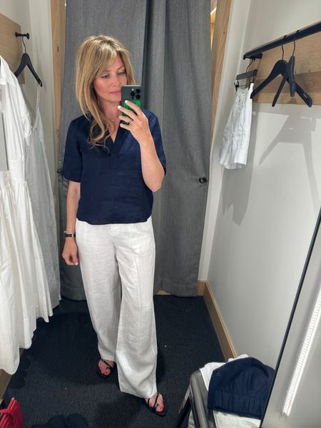 These linen wide-leg pants come in 8 colors. They go with a variety of tops! This is such a relaxed, comfortable look for summer. 

#JCrew
#linenpants
#summerstyle

#LTKfindsunder100 #LTKSeasonal #LTKstyletip