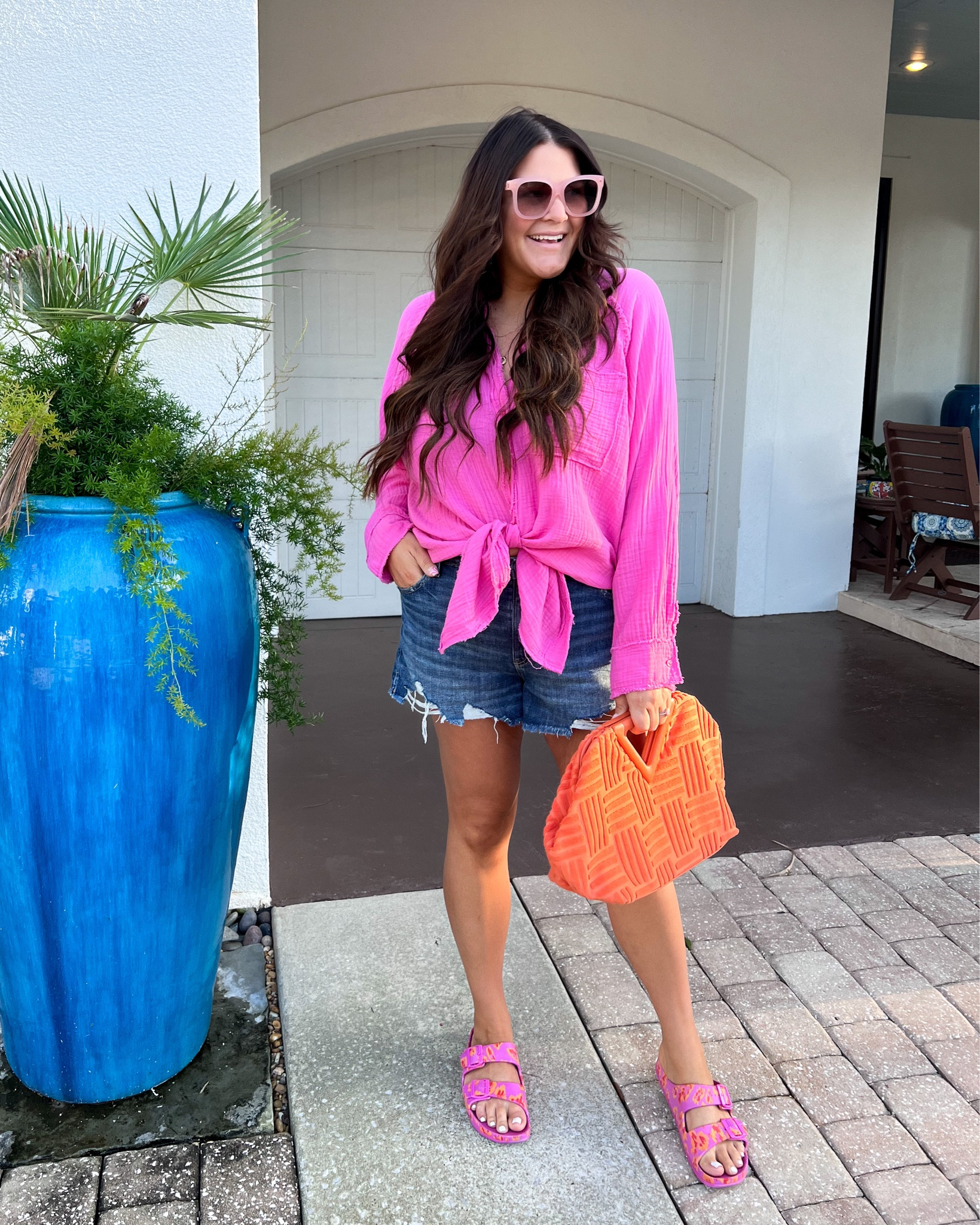 The perfect summer shorts that are actually short!! These also have elastic in the back waistband which makes them super comfy. This gauze shirt comes in a ton of colors and is perfect for summer. Wearing the XL in everything. 

#midsizestyle #summerfashion #summerstyle #midsizefashion #denimshorts

Midsize Style | Midsize Fashion | Summer Fashion | Summer Style | Denim Shorts 

#LTKSeasonal #LTKcurves #LTKunder100